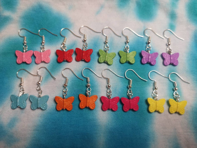 Summer butterfly earrings