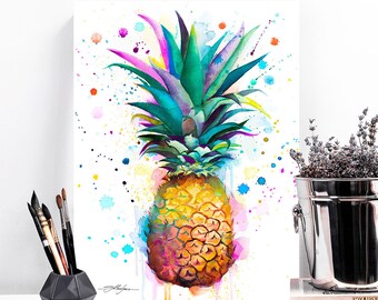 Simple Modern Boho Pineapple Drawing Water Bottle by apricot+birch