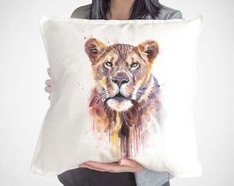 Lioness Gift Colonial Pillow Cover Lioness Decor Safari Decor Colonial Decor