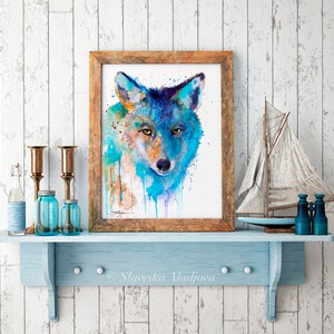 Coyote Watercolor Painting Print by Slaveika Aladjova, Art, Animal ...