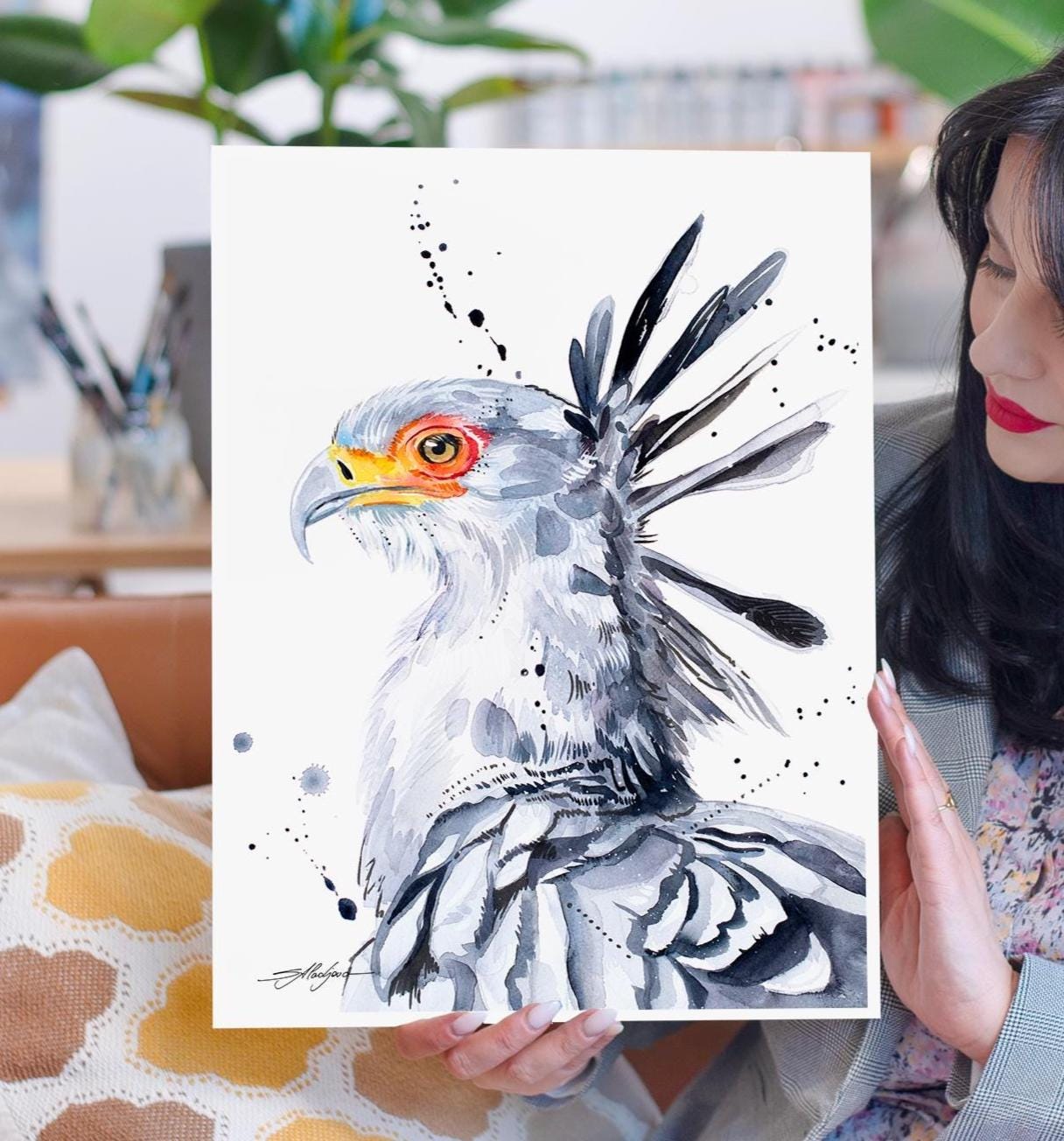 Secretary Bird Limited Edition Art Print by Slaveika Aladjova, Bird ...