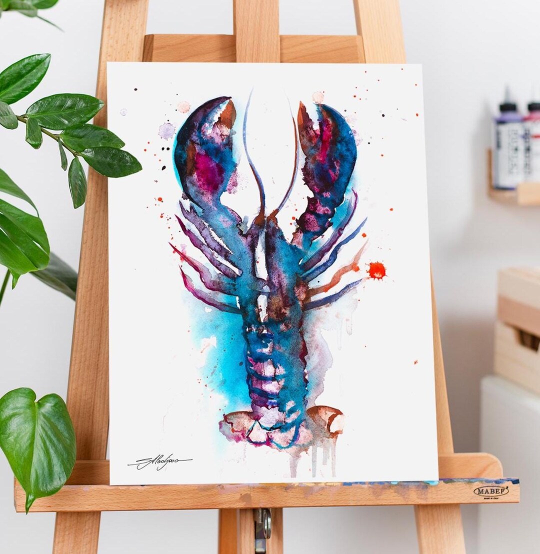 Lobster Limited Edition Watercolor Art Print by Slaveika Aladjova ...