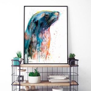 Sea Lion Limited Edition Watercolor Art Print by Slaveika Aladjova ...