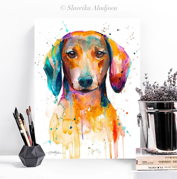 English Cocker Spaniel watercolor painting print by Slaveika Aladjova