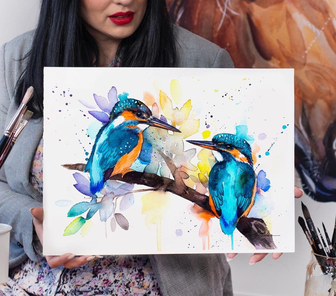 Kingfisher Limited Edition Watercolor Art Print by Slaveika Aladjova ...