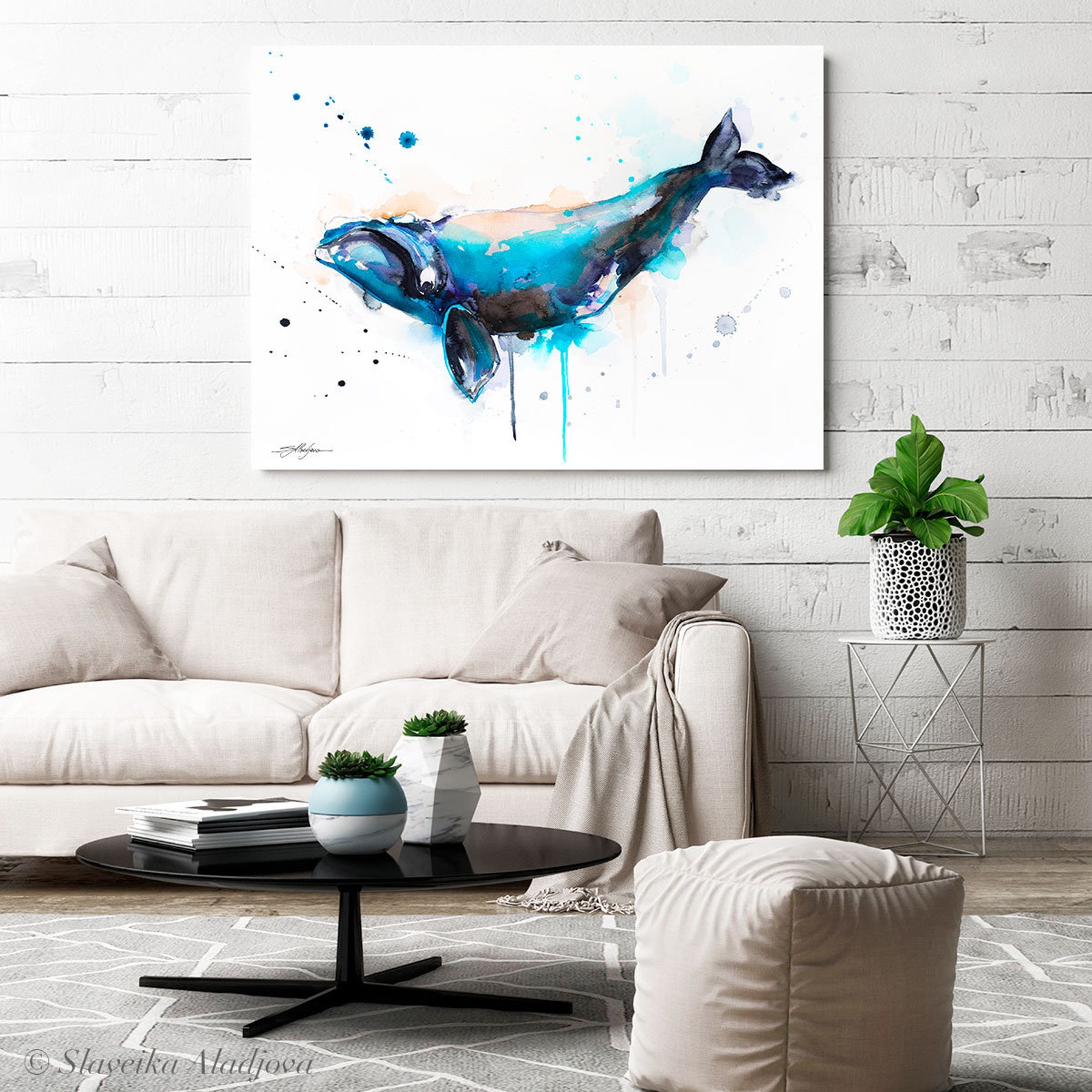 Right Whale Limited Edition Watercolor Art Print by Slaveika Aladjova ...