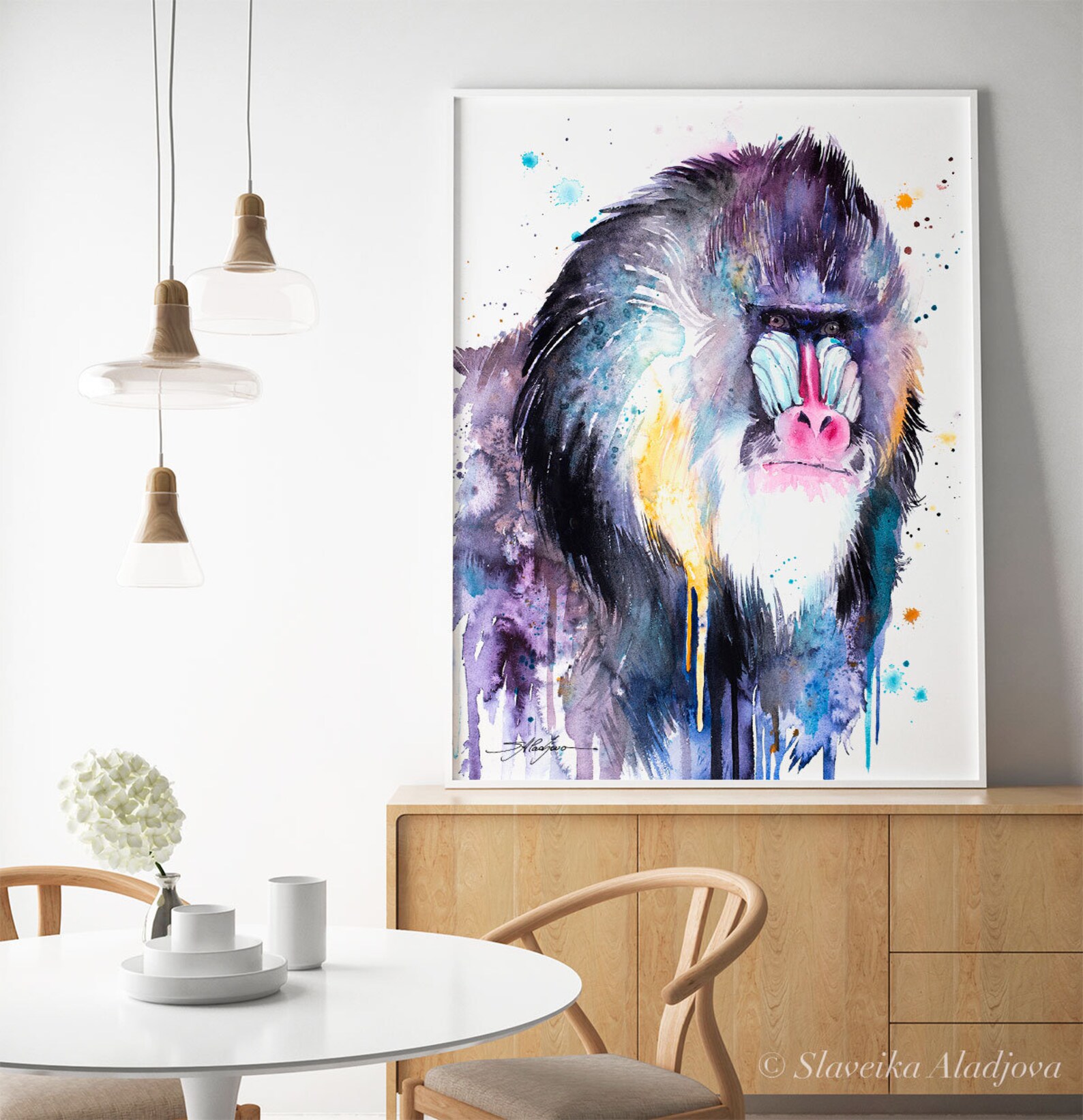 Mandrill Limited Edition Watercolor Art Print by Slaveika Aladjova ...