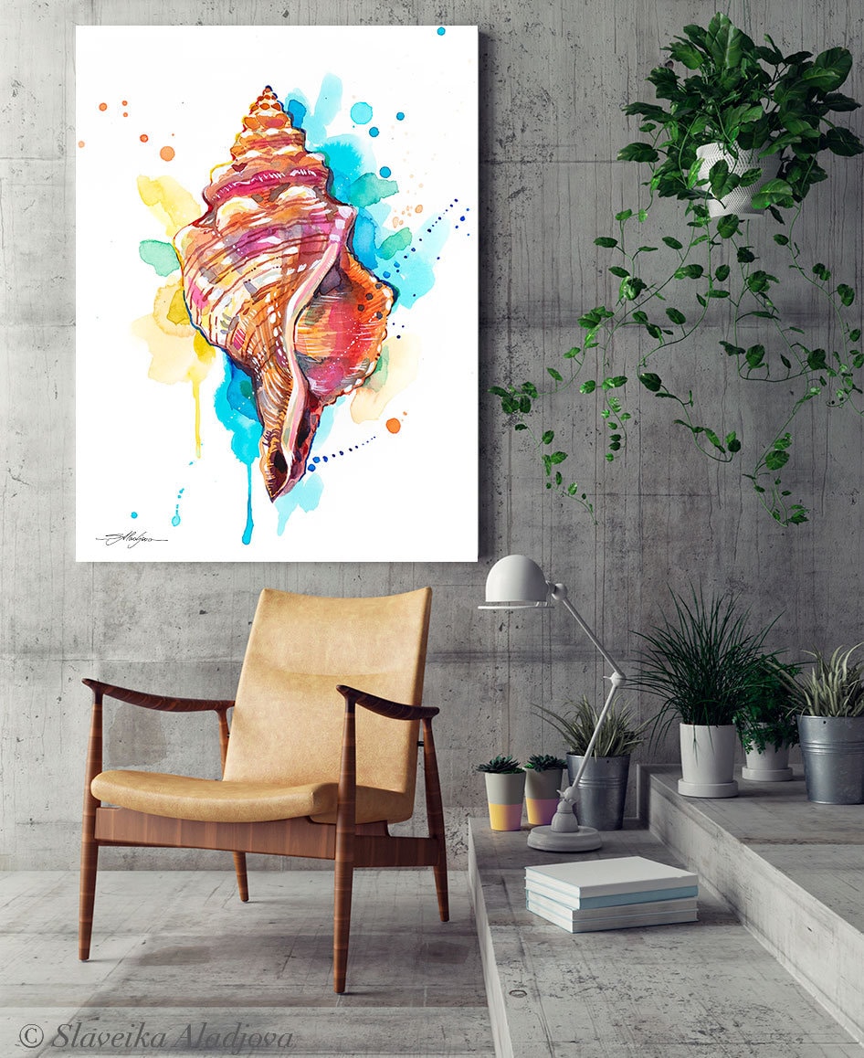 Seashell Limited Edition Watercolor Art Print by Slaveika Aladjova ...