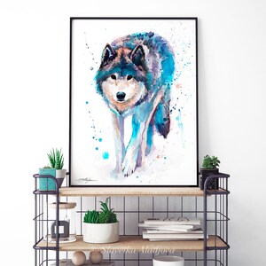 Wolf Watercolor Painting Print by Slaveika Aladjova, Art, Animal ...