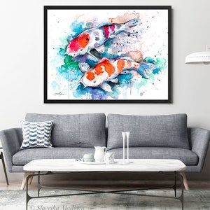 Koi Fish Limited Edition Watercolor Art Print by Slaveika Aladjova ...