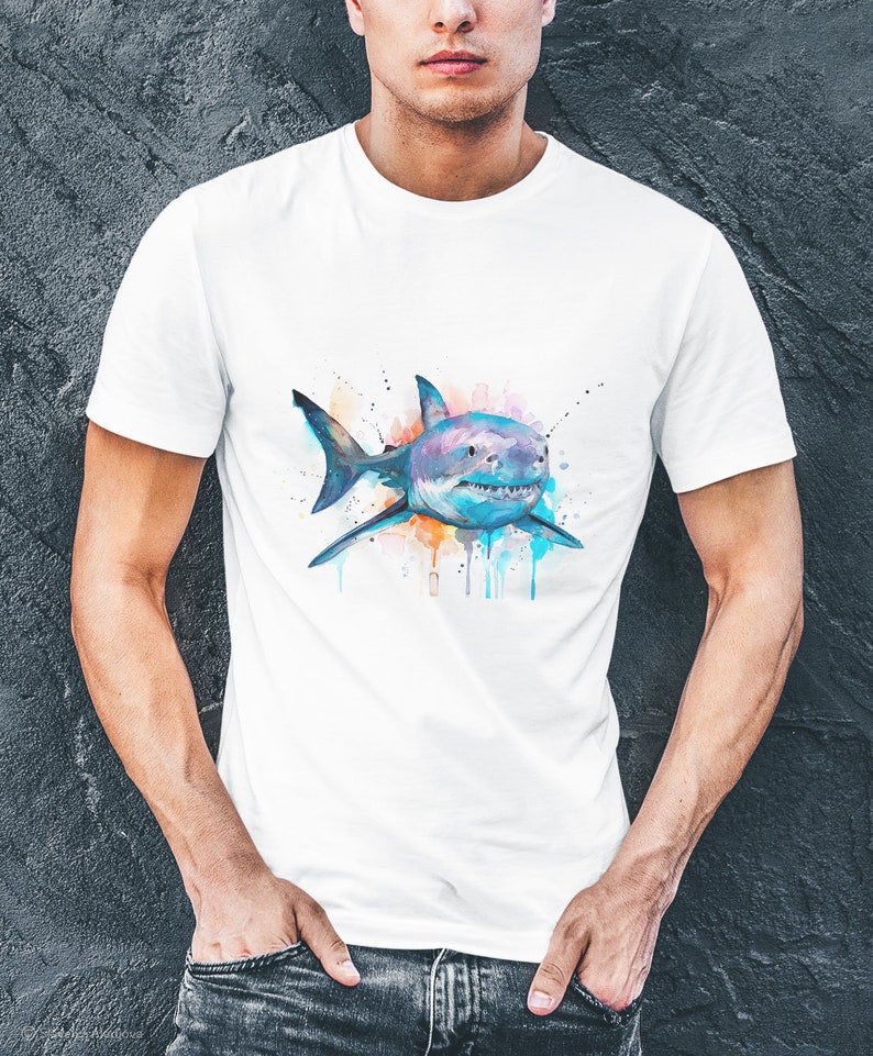 Great White Shark T-Shirt - High Quality Unisex Cotton Tee, Ocean Lover Gift