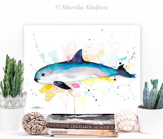 Vaquita Watercolor Painting Print by Slaveika Aladjova Art | Etsy
