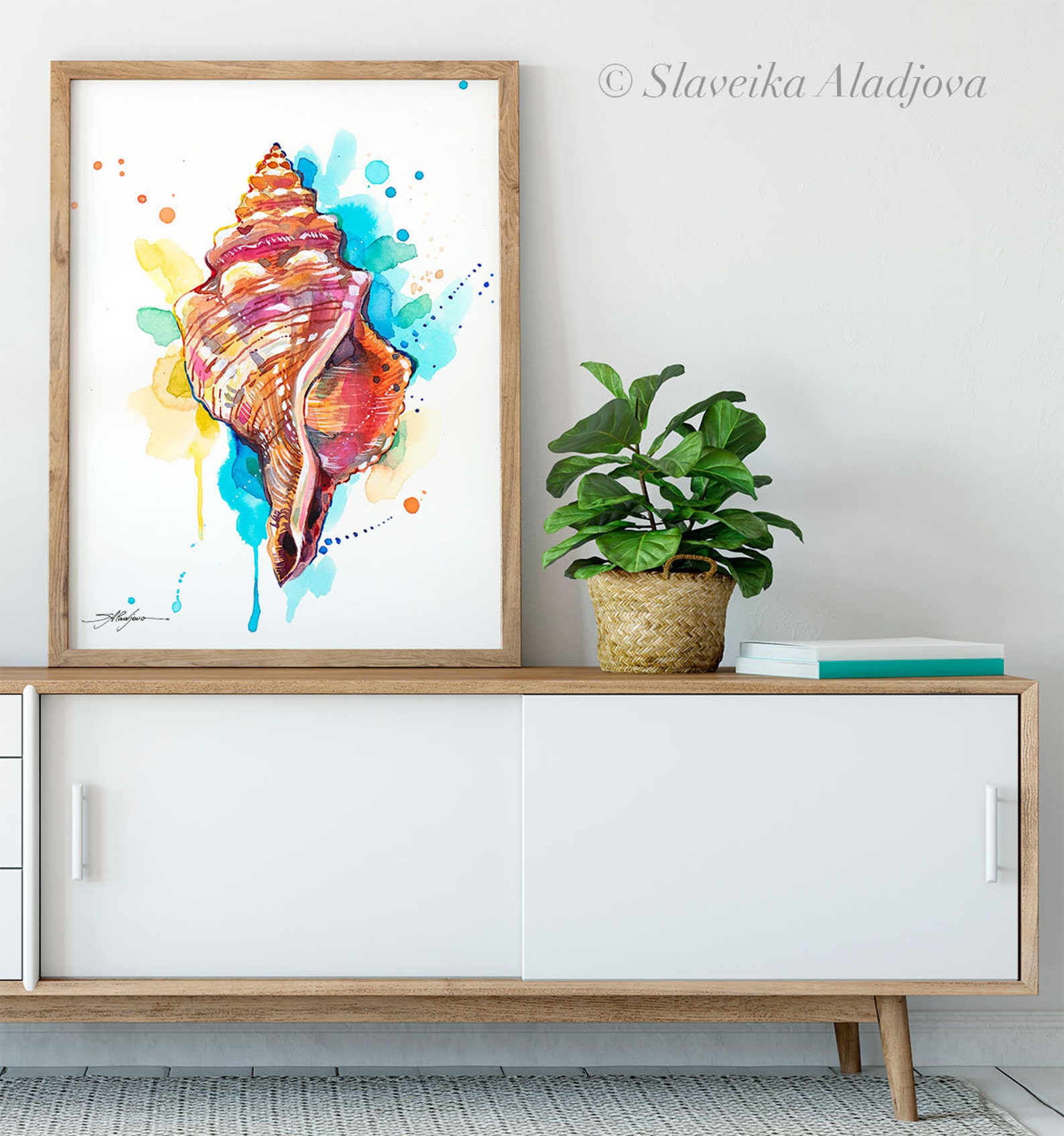 Seashell Limited Edition Watercolor Art Print by Slaveika Aladjova ...