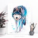 Wolf watercolor painting print by Slaveika Aladjova, art, animal, illustration, home decor, Nursery, gift, Wildlife, wall art,Contemporary 