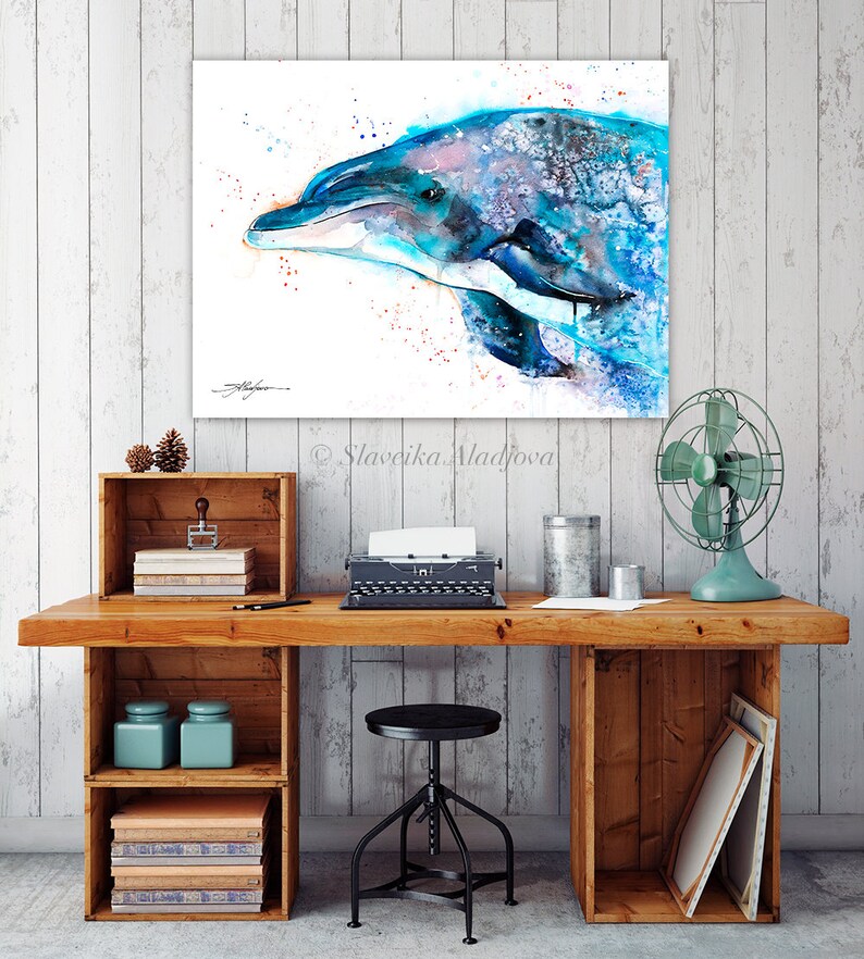 Dolphin Limited Edition Watercolor Art Print by Slaveika Aladjova ...