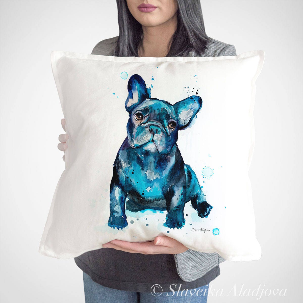 french bulldog pillow cover
