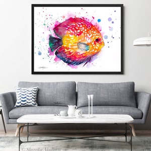 Discus Fish Limited Edition Watercolor Art Print by Slaveika Aladjova ...