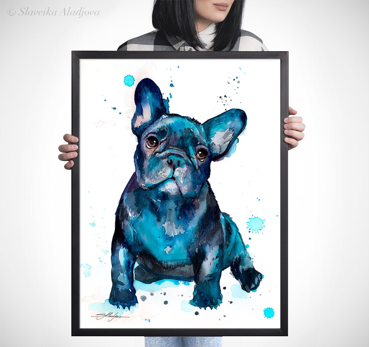 Slaveika Aladjova による黒のフレンチブルドッグの赤ちゃんの