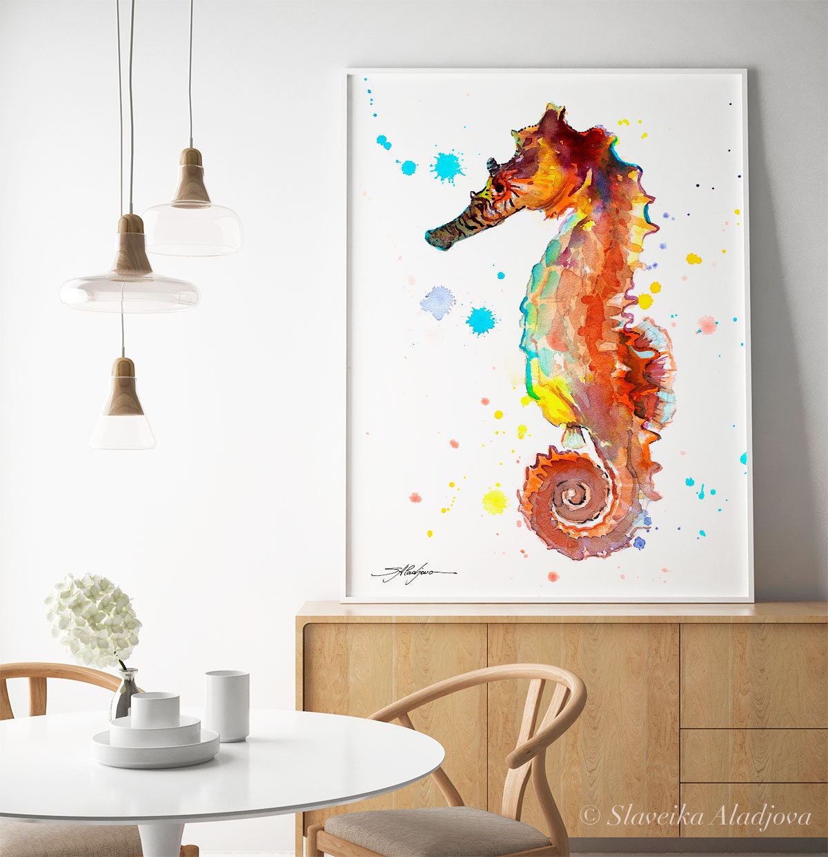 Seahorse Limited Edition Watercolor Art Print by Slaveika Aladjova ...