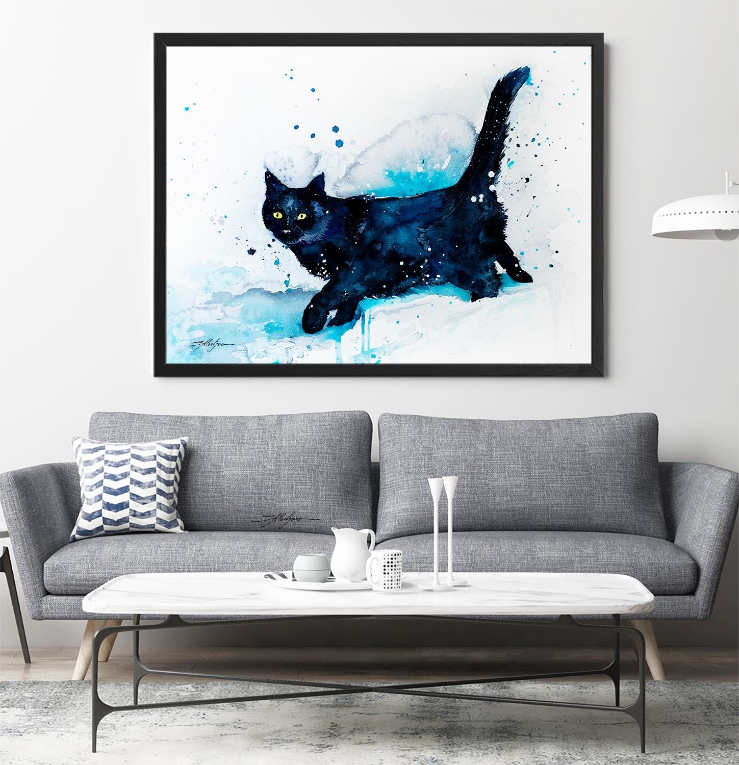 Black Cat Limited Edition Watercolor Art Print by Slaveika Aladjova ...