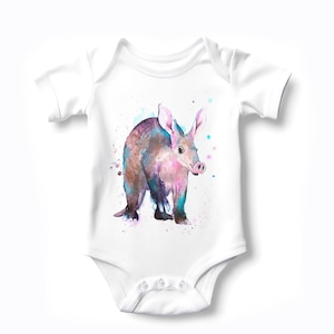 Aardvark Baby Romper, pasgeboren genderneutrale outfits, schattige dieren bodysuit, babyjongen of meisje bodysuit