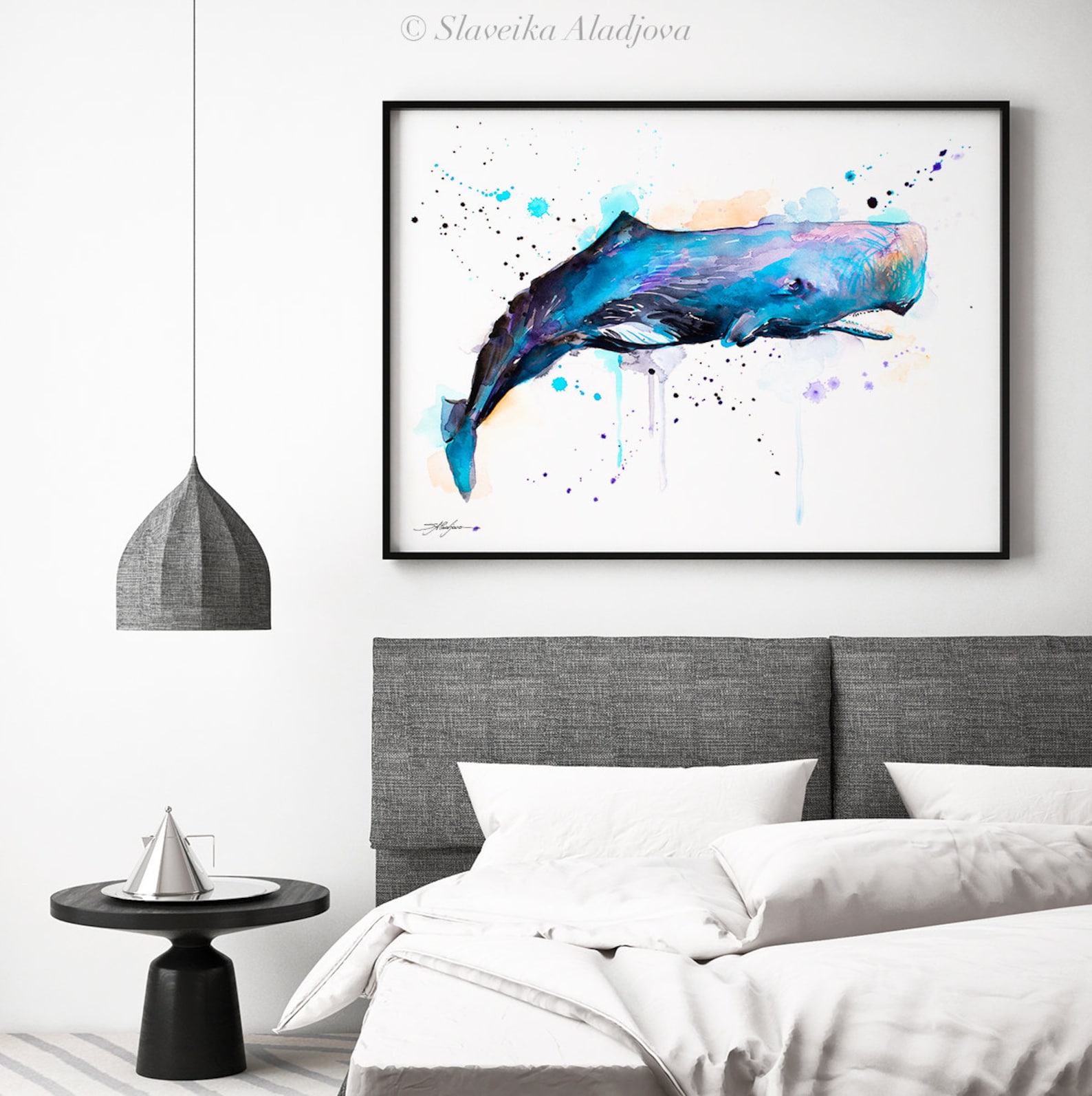 Sperm Whale Limited Edition Watercolor Art Print by Slaveika Aladjova ...