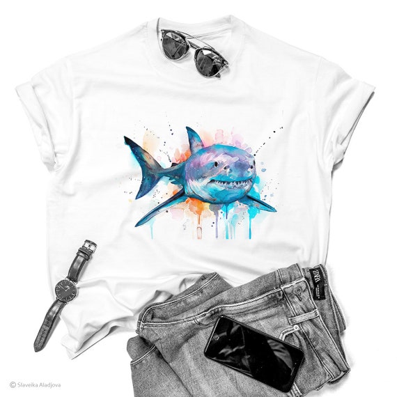 Great White Shark T-Shirt - High Quality Unisex Cotton Tee, Ocean Lover Gift