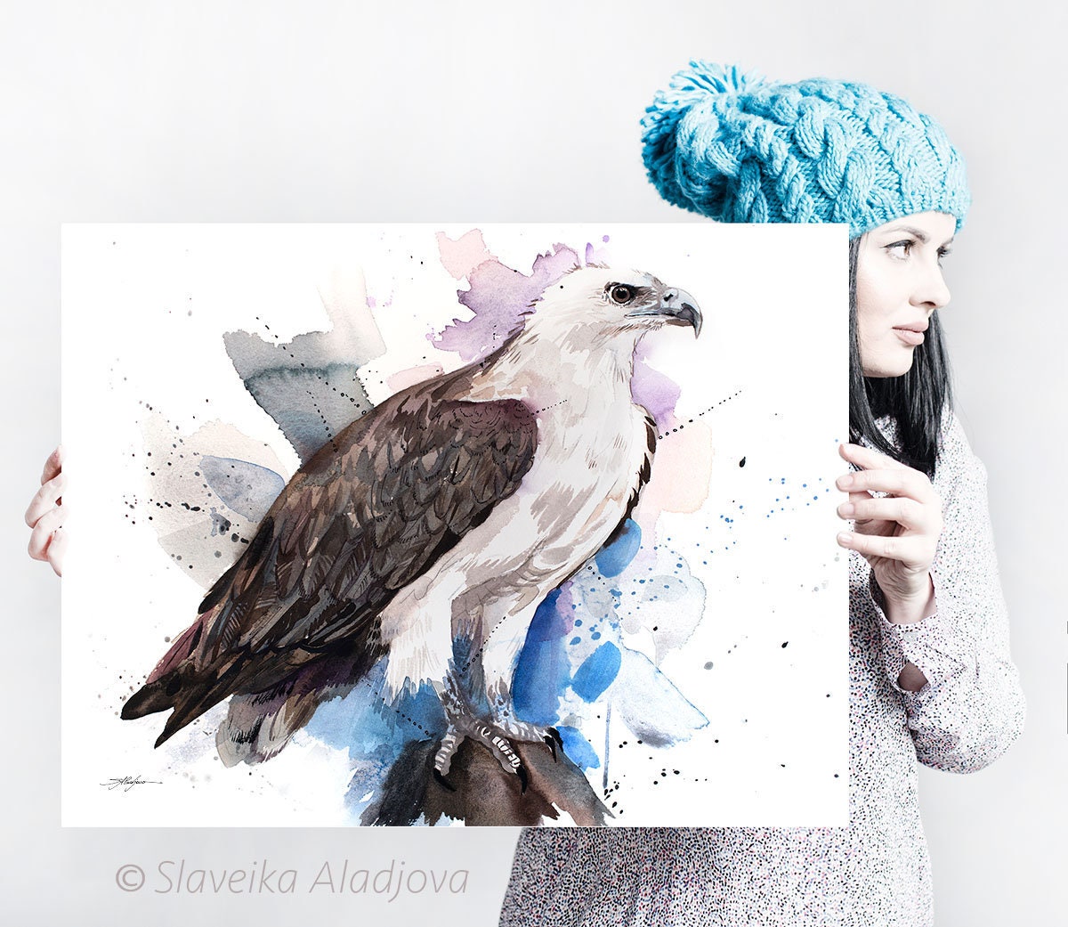 Eagle Wall Art Eagle Decor Bird Decor Eagle Painting Watercolor Bald Eagle Print Bird Print Eagle Gifts