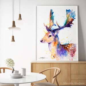 Fallow Deer Limited Edition Watercolor Art Print by Slaveika Aladjova ...