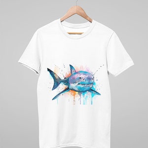 Great White Shark T-Shirt - High Quality Unisex Cotton Tee, Ocean Lover Gift