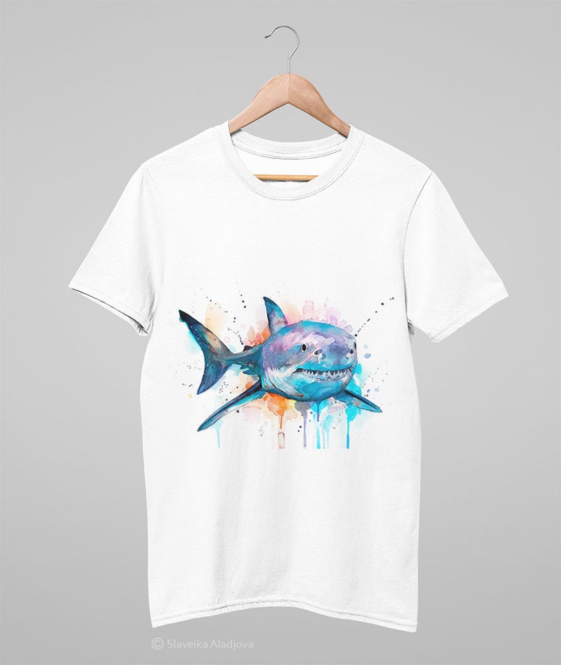 Great White Shark T-Shirt - High Quality Unisex Cotton Tee, Ocean Lover Gift