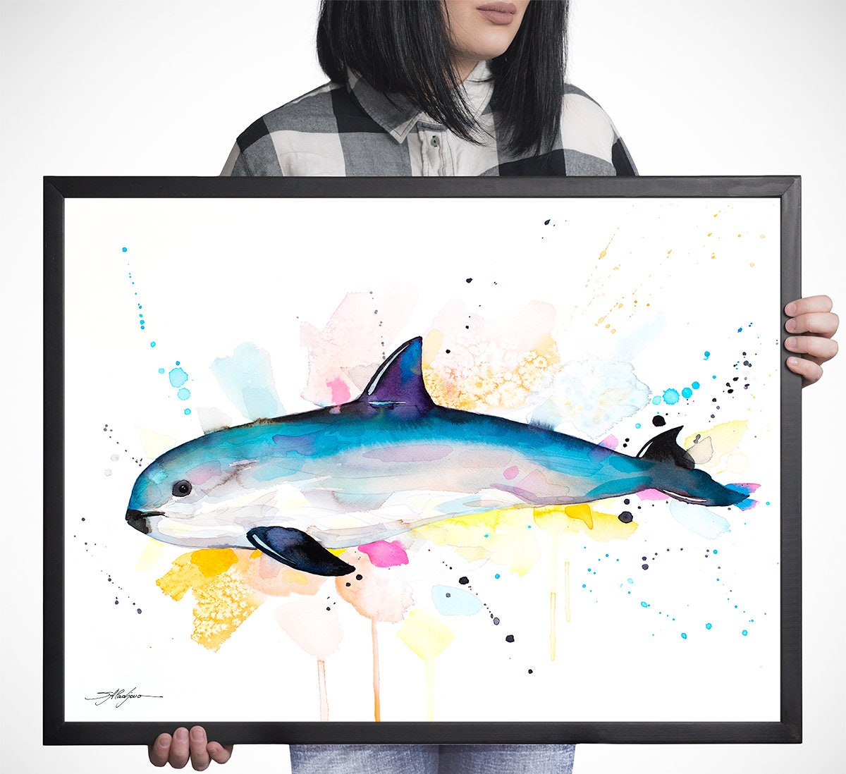 Vaquita Watercolor Painting Print by Slaveika Aladjova Art | Etsy