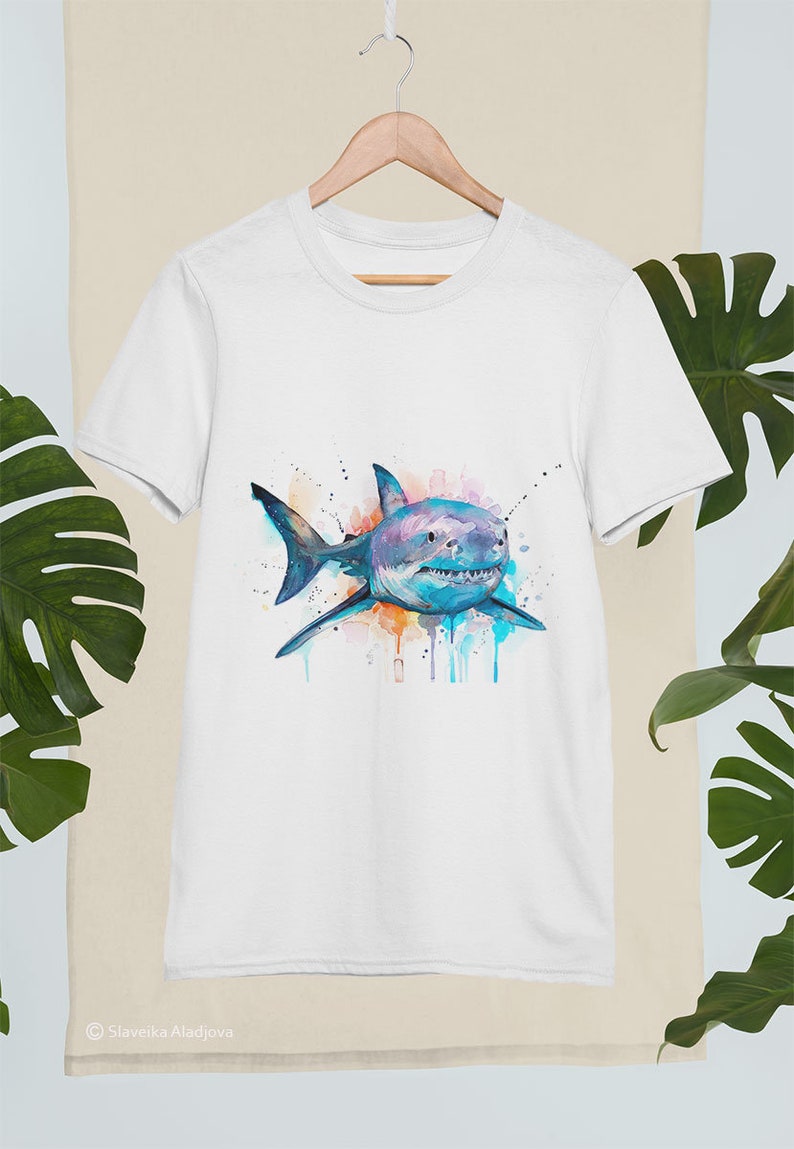 Great White Shark T-Shirt - High Quality Unisex Cotton Tee, Ocean Lover Gift