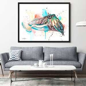 Common Cuttlefish Limited Edition Watercolor Art Print by Slaveika ...