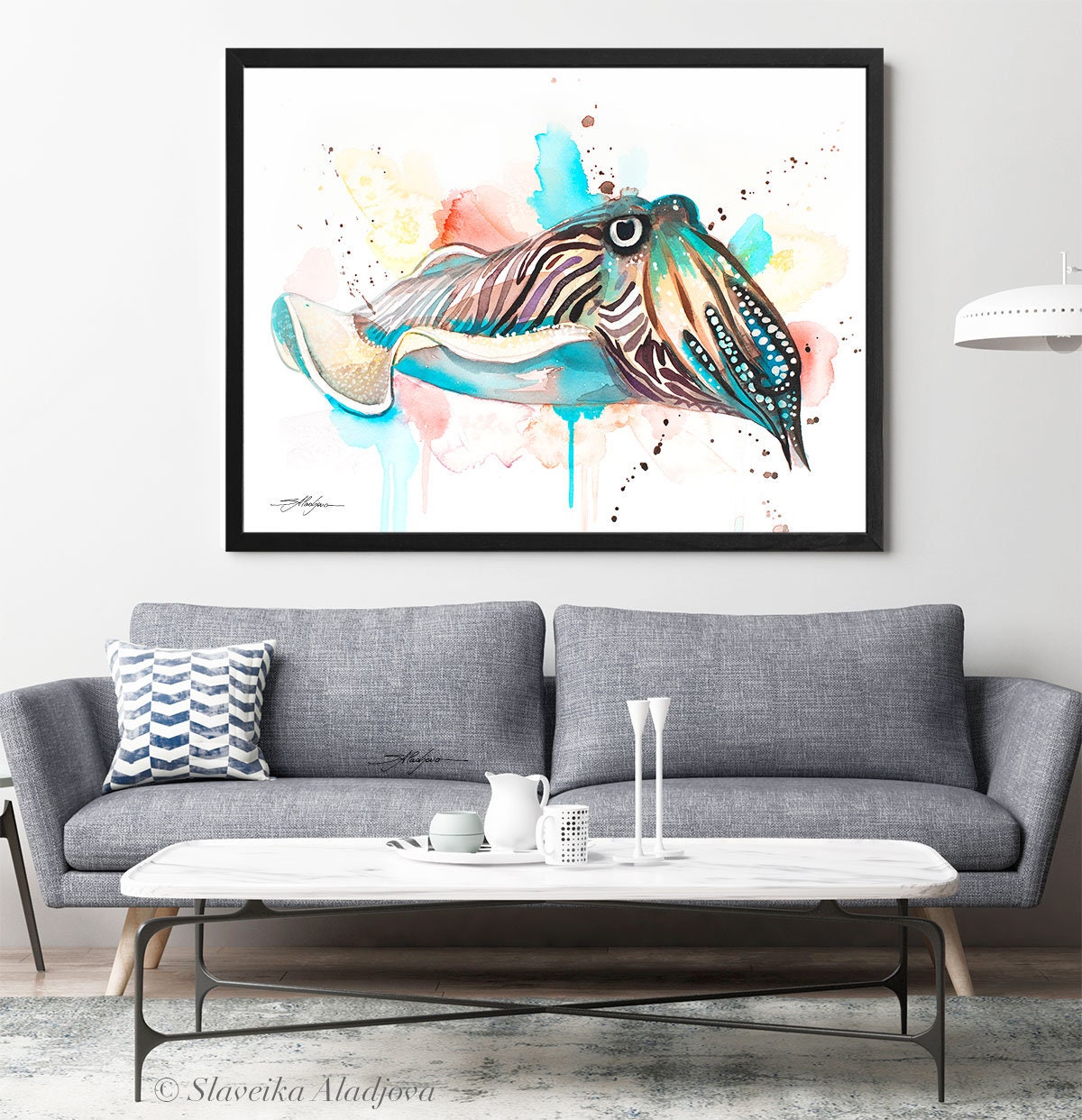 Common Cuttlefish Limited Edition Watercolor Art Print by Slaveika ...