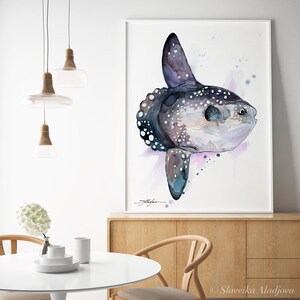 Sunfish, Mola Mola, Ocean Sunfish Limited Edition Watercolor Art Print ...