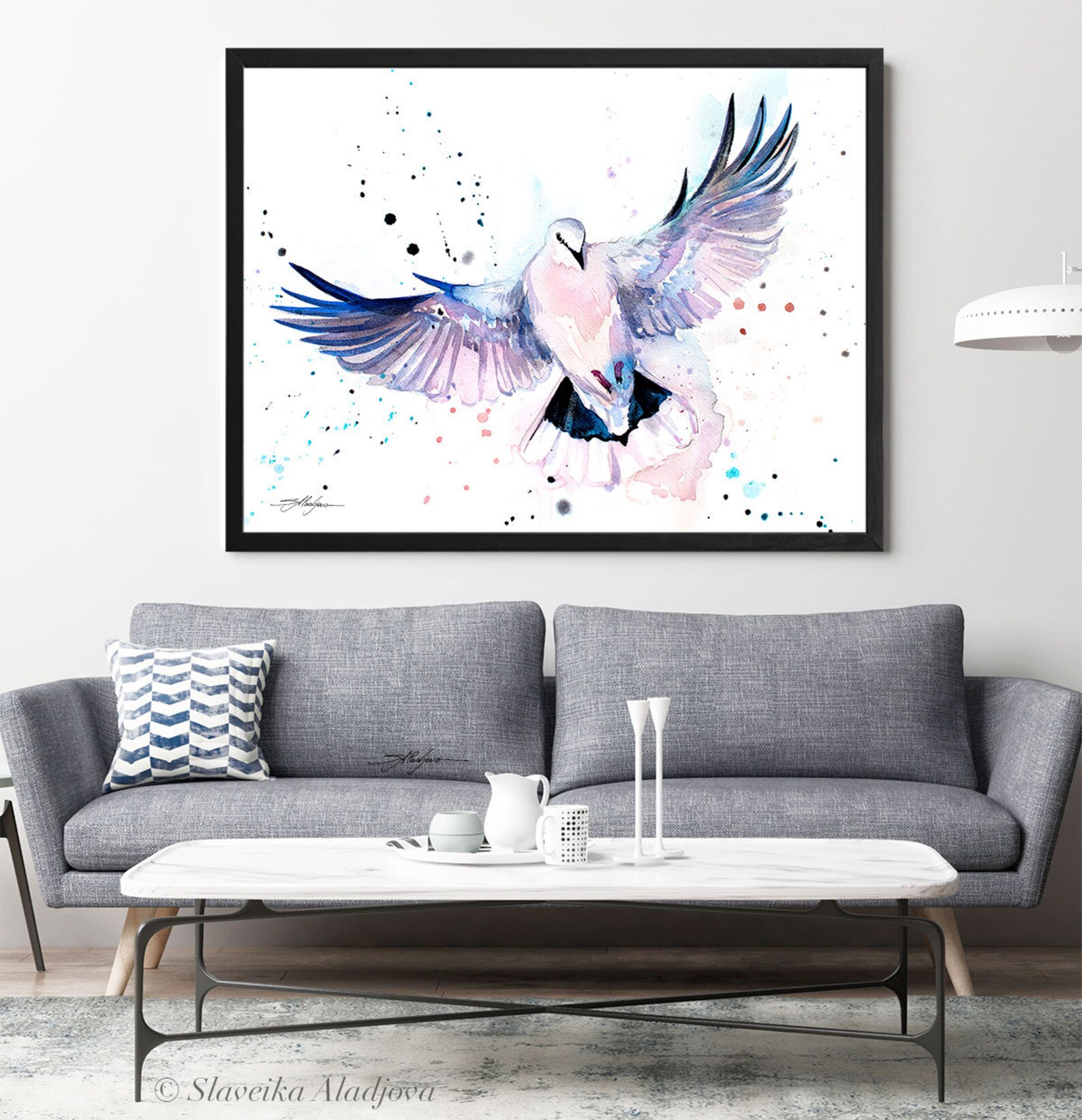 Dove Watercolor Painting Print by Slaveika Aladjova Art - Etsy UK