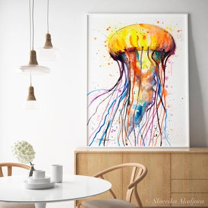 Jellyfish Limited Edition Watercolor Art Print by Slaveika Aladjova ...
