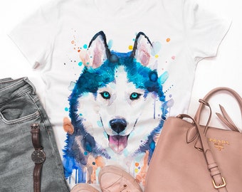 Siberian Husky, Dog T-shirt, Unisex T-shirt, Ring Spun