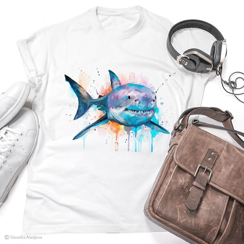 Great White Shark T-Shirt - High Quality Unisex Cotton Tee, Ocean Lover Gift
