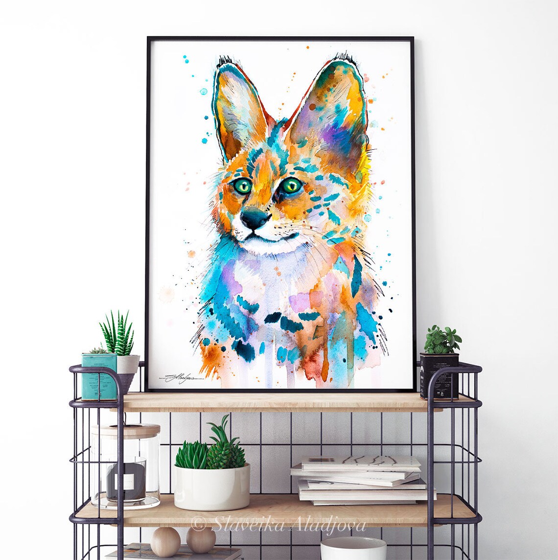 Serval Limited Edition Watercolor Art Print by Slaveika Aladjova ...