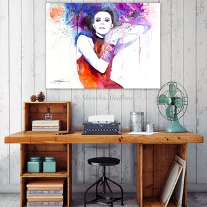 Colorful Girl Watercolor Painting Print by Slaveika Aladjova, Fashion ...