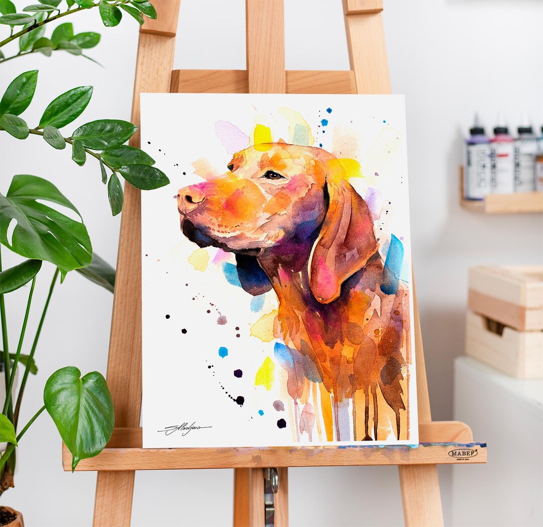Vizsla Dog Limited Edition Watercolor Art Print by Slaveika Aladjova ...