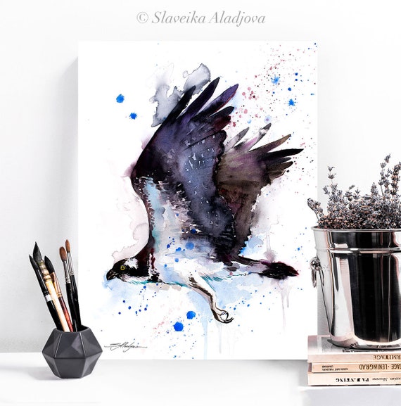 Osprey Watercolor Painting Print By Slaveika Aladjova Art | Etsy