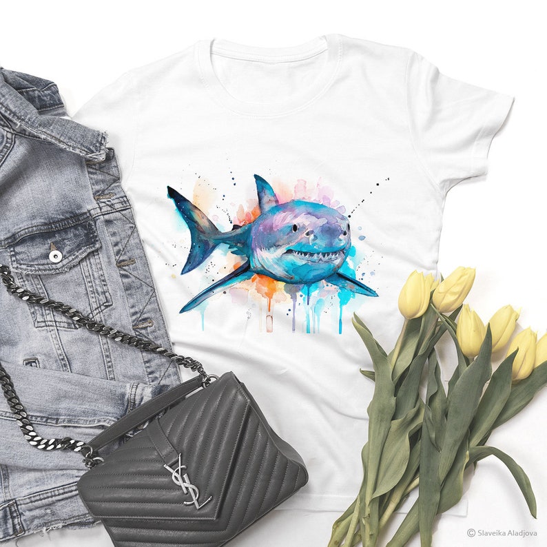 Great White Shark T-Shirt - High Quality Unisex Cotton Tee, Ocean Lover Gift