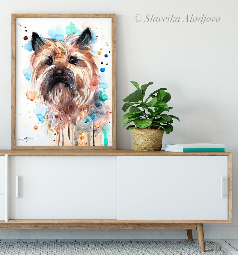 Cairn Terrier Dog Limited Edition Watercolor Art Print by Slaveika ...
