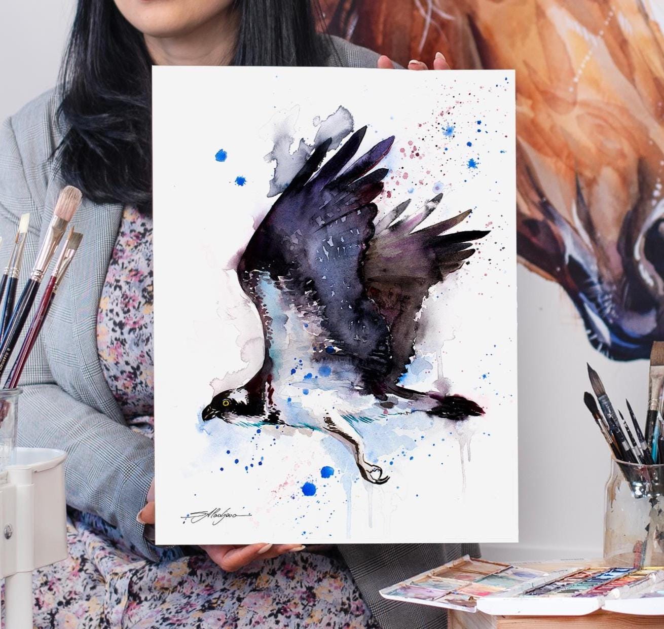 Osprey Limited Edition Watercolor Art Print by Slaveika Aladjova, Art ...