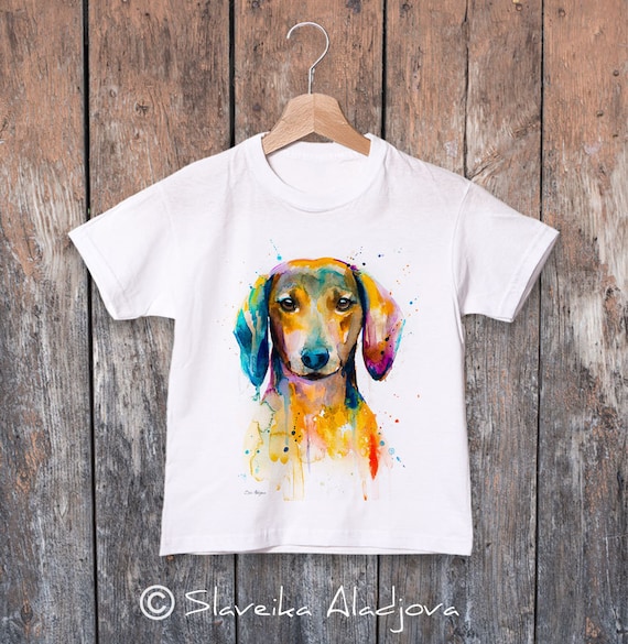 Dachshund Shirt Watercolor Dachshund Shirt Watercolor