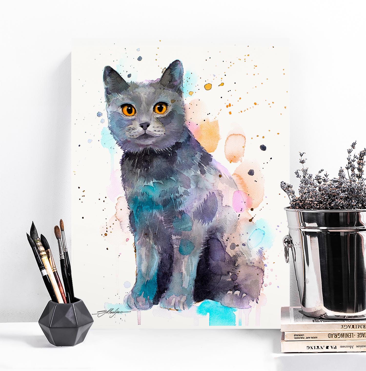 Chartreux painting - Etsy 日本