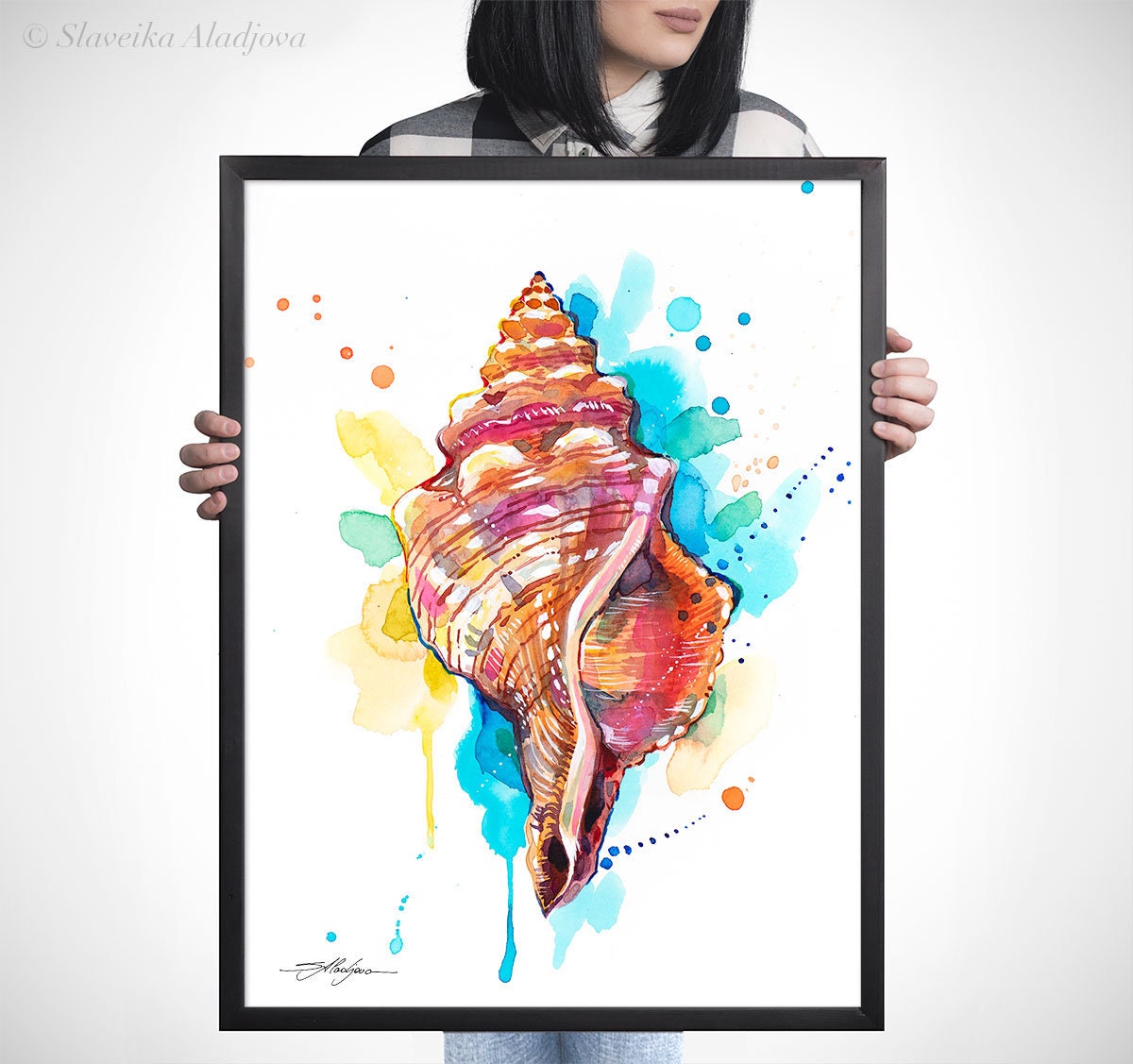 Seashell Limited Edition Watercolor Art Print by Slaveika Aladjova ...